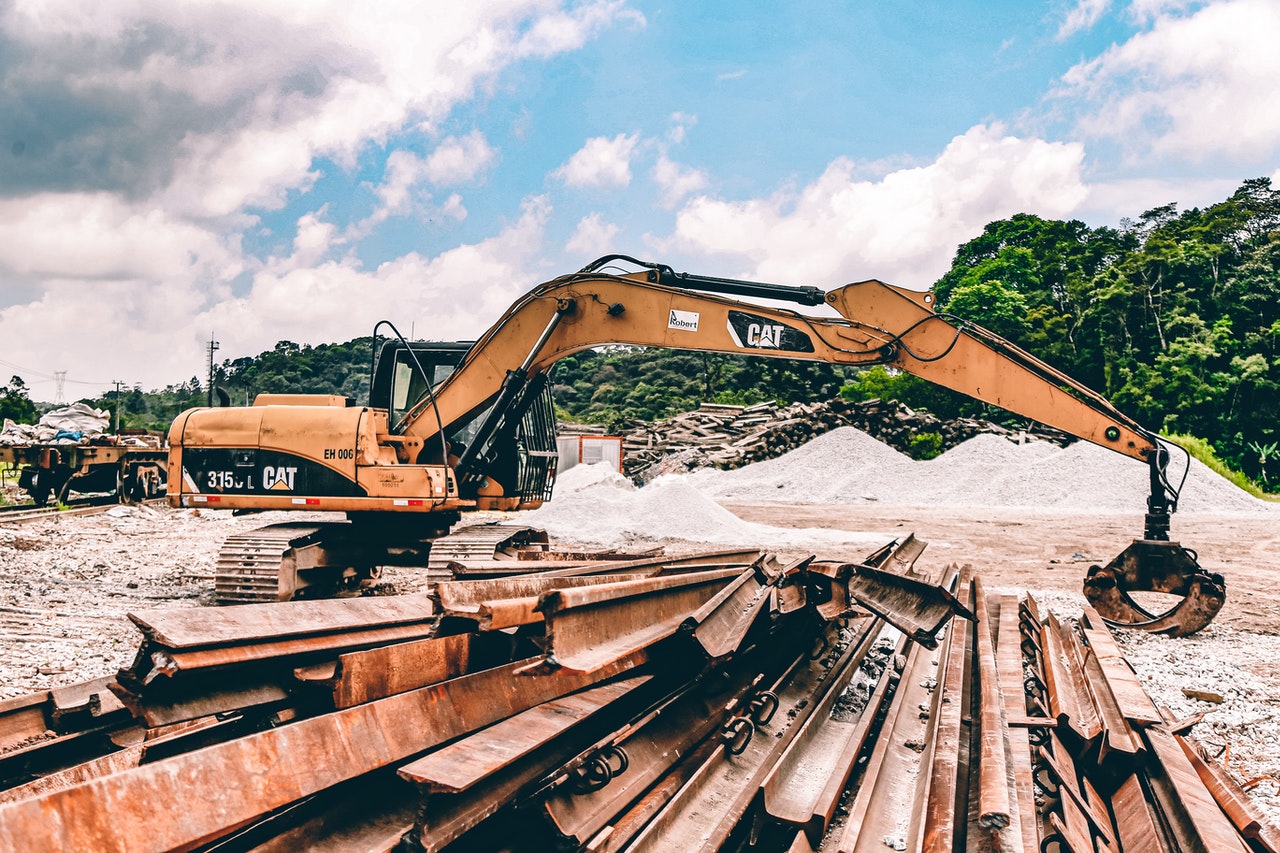 Rohstoffe auf Baustelle